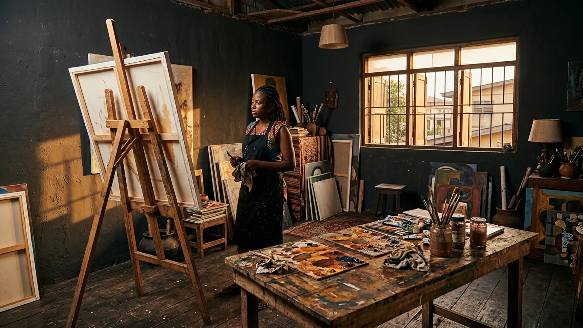 Studio painting of Lagos — Sonis Art